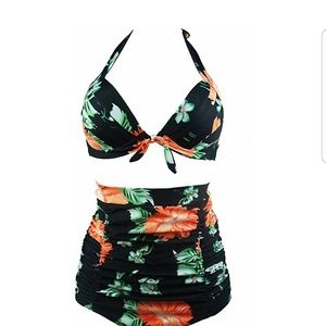 NWOT High Waist Bikini w/ Padded Cups